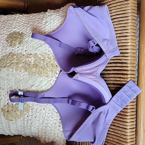 Ambrielle organic cotton full coverage purple bra, 32DD - Picture 11 of 11
